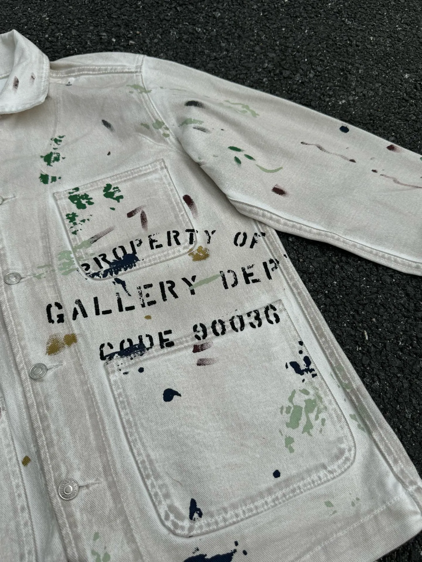 P300💰G44 Gallery Dept EP Jacket Hand-painted graffiti jacket American high street zipper jacket Size: S-XL